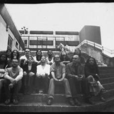Jean-Pierre Huet, Nicolas Anquetil et les étudiants de l'atelier de photographie à sténopé, tirage, sténopé, juin 2008.